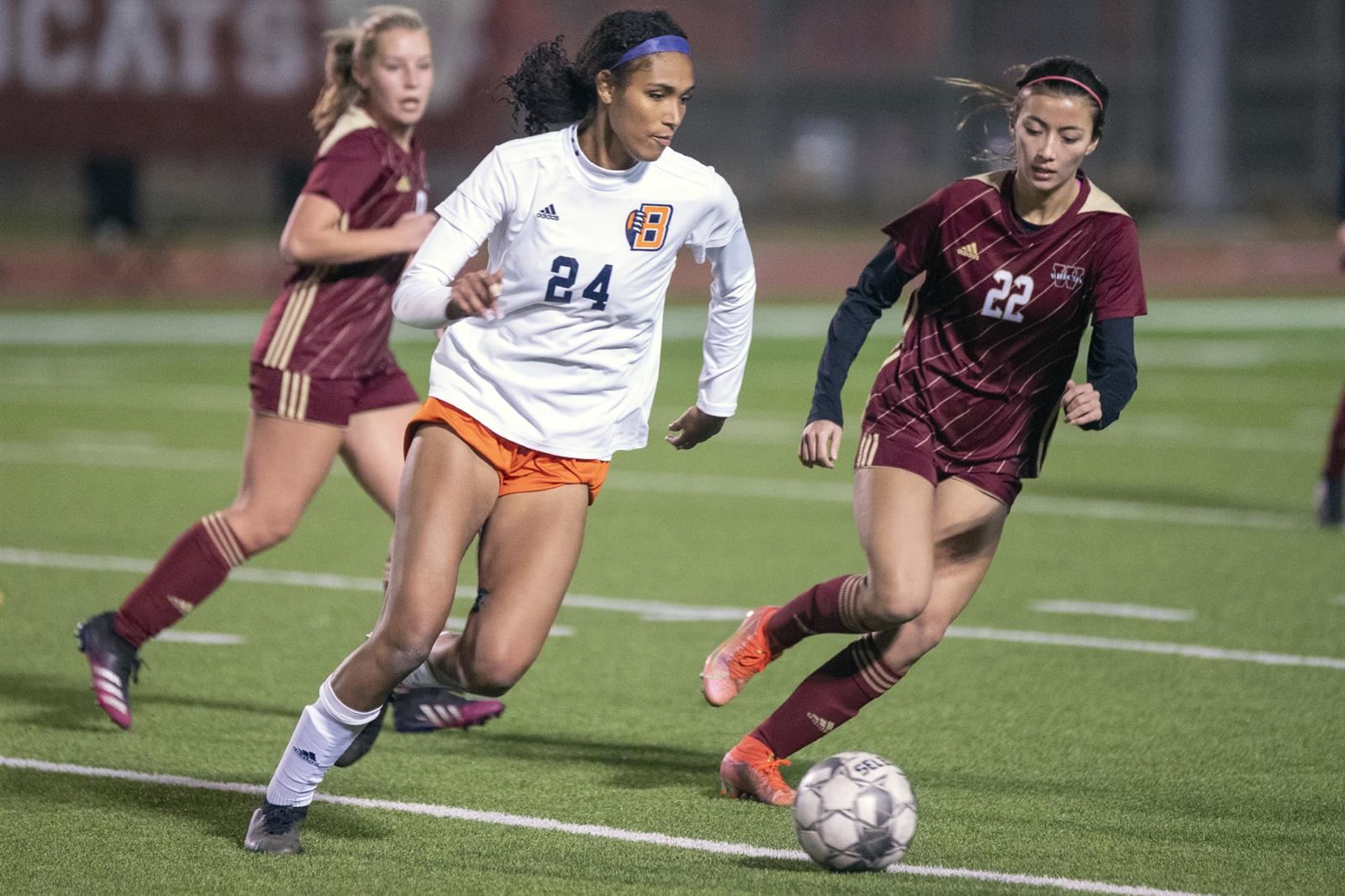 Bridgeland High School sophomore Anaiyah Robinson (No. 24) was voted District 16-6A’s Offensive Most Valuable Player.